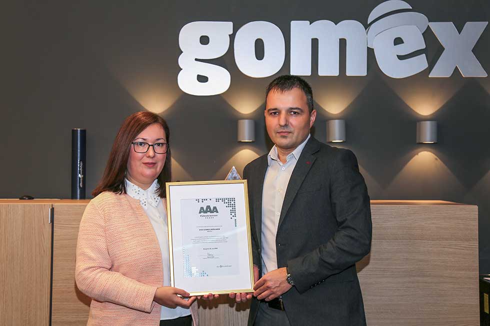 gomex platinasti sertifikat aaa